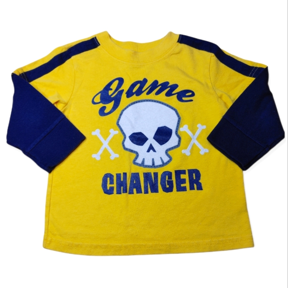❗$1 Bundled❗GARANIMALS Yellow and Black Skull and Cross Bones Long Sleeve Shirt